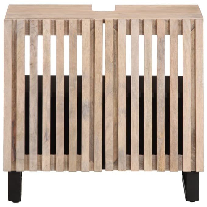 vidaXL - Wastafelkast - 62x34x58 - cm - massief - mangohout
