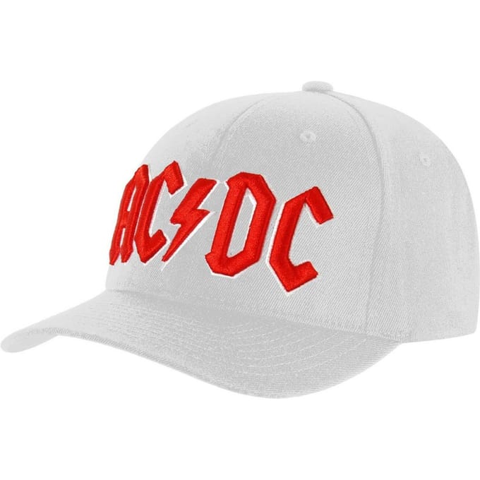 AC/DC Baseballcap met logo voor volwassenen (Wit)