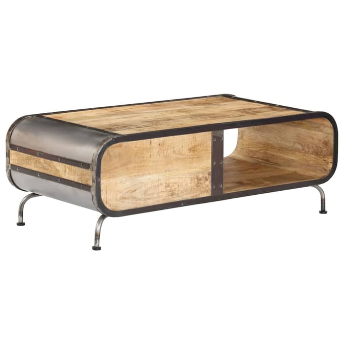 vidaXL - Salontafel - 100x50x35 - cm - massief - mangohout
