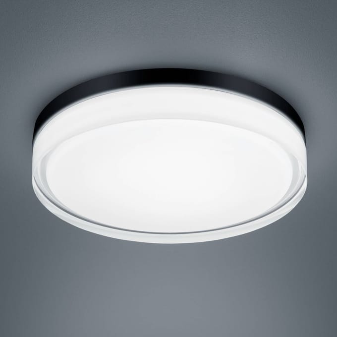 Helestra Tana LED plafondlamp, zwart, Ø 33 cm