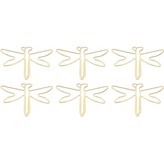 100 Stuks Paperclips Libel Vorm Groot Schattig Jumbo Breed Paperclips Antislip Metaal Kantoor beige