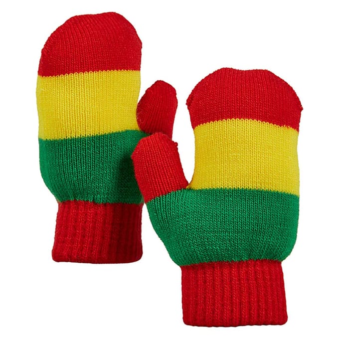 Feest baby handschoenenen - One size / Rood/geel/groen