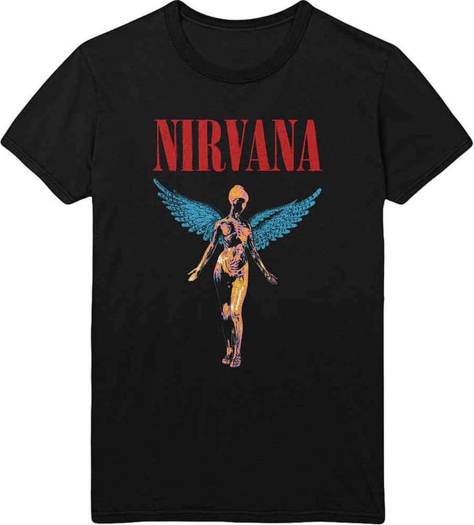 Nirvana - Angelic Heren T-shirt - 3XL - Zwart