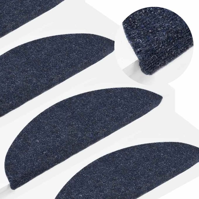 vidaXL - Trapmatten - zelfklevend - 30 - st - 56x17x3 - cm - blauw