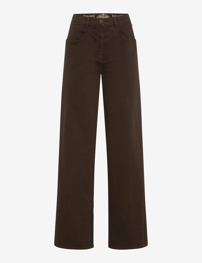 Raphaela by Brax Dames Jeans  Style LAURA FLARED DARK CHOCOLATE, denim donkerbruin, maat 36