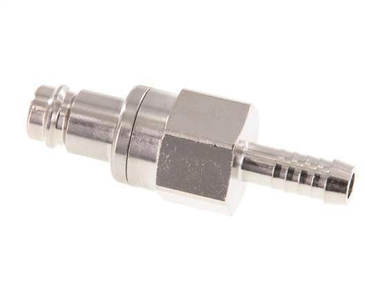 Vernikkeld Messing DN 10 Luchtkoppeling Insteeknippel 9 mm Slangpilaar Double Shut-Off