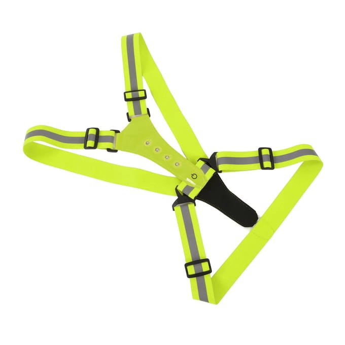 Gilet Réfléchissant LED Équipement de Course Bande 3 Modes d'Éclairage Protection Réfléchissante à 360 degrés Sécurité Réfléchissant orange