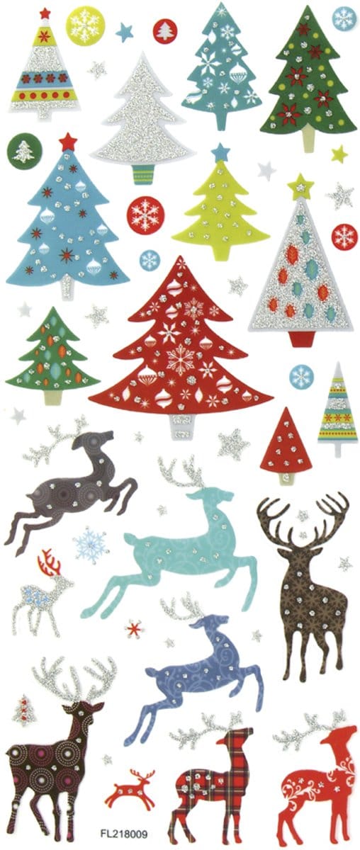 Kerst glinster-stickers