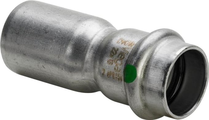 Viega Sanpress inox verloopstuk 28 x 22 mm
