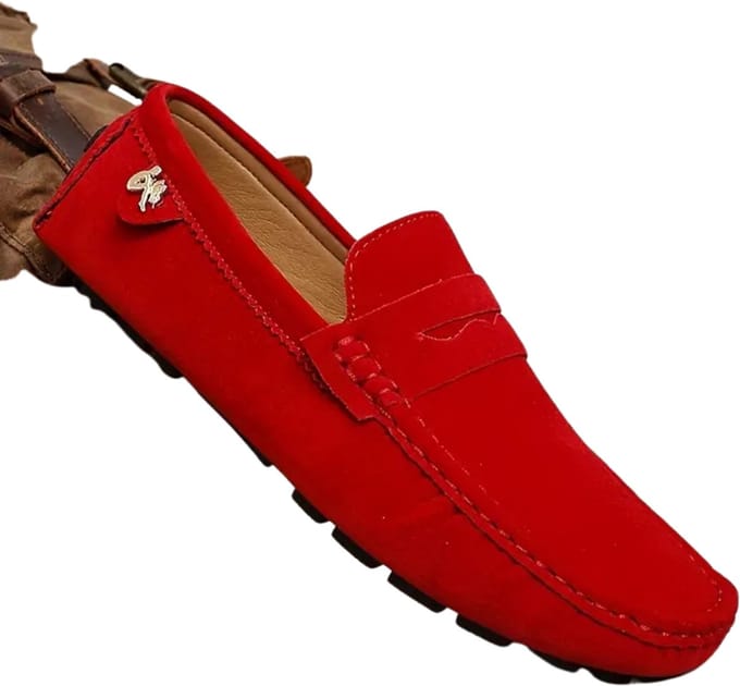 Bovista Loafers Dames - Met Hak - Damesschoenen - Instappers - Rood - Maat 39