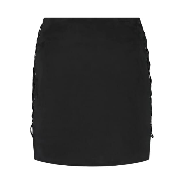 Studio Amaya Klara rok kort suede zwart