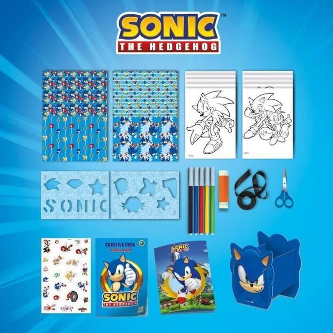 Creatieve kantoorset - Creatieve activiteiten - LISCIANIGIOCHI - Sonic - Vanaf 5 jaar