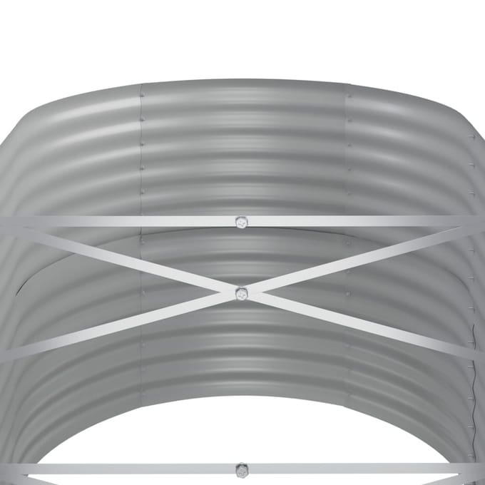 vidaXL - Plantenbak - 152x80x68 - cm - gegalvaniseerd - staal - groen