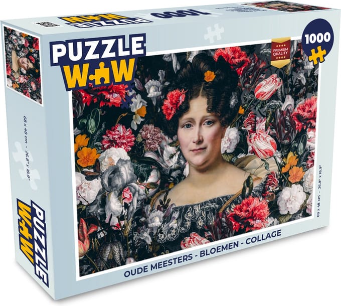 Puzzel Oude meesters - Bloemen - Collage - Legpuzzel - Puzzel 1000 stukjes volwassenen