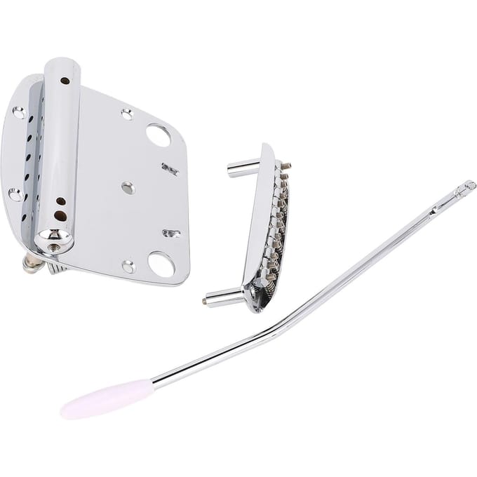 Gitaar Tremolo Vibrato Brug Staartstuk Set Vibrato Staartstuk en Tremolo Brug voor Mustang Gitaar white