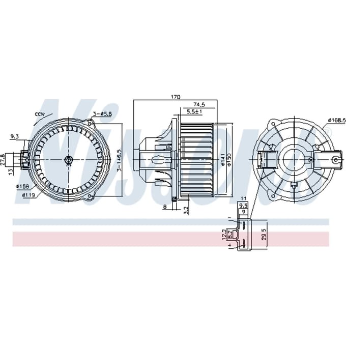 Binnenventilator NISSENS 87548