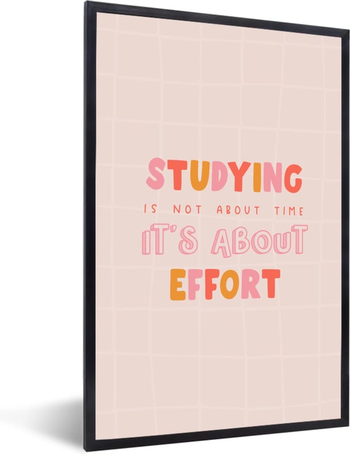 Fotolijst incl. Poster - Studeren - Tijd - Student - Studeren - Onderwijs - 20x30 cm - Posterlijst