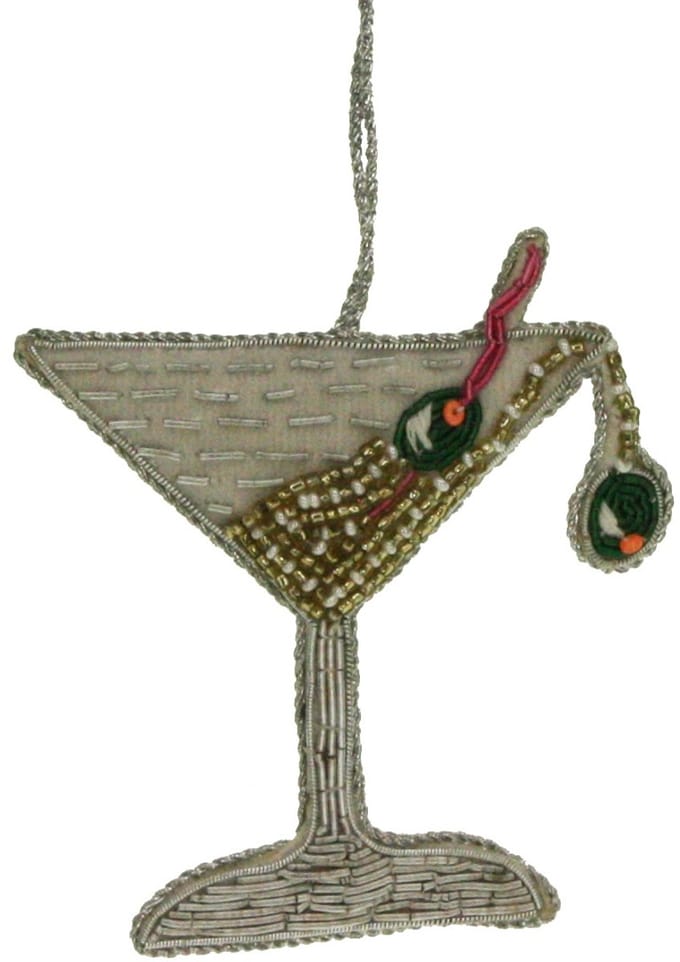 Martini glas Ornament 8x1x7cm