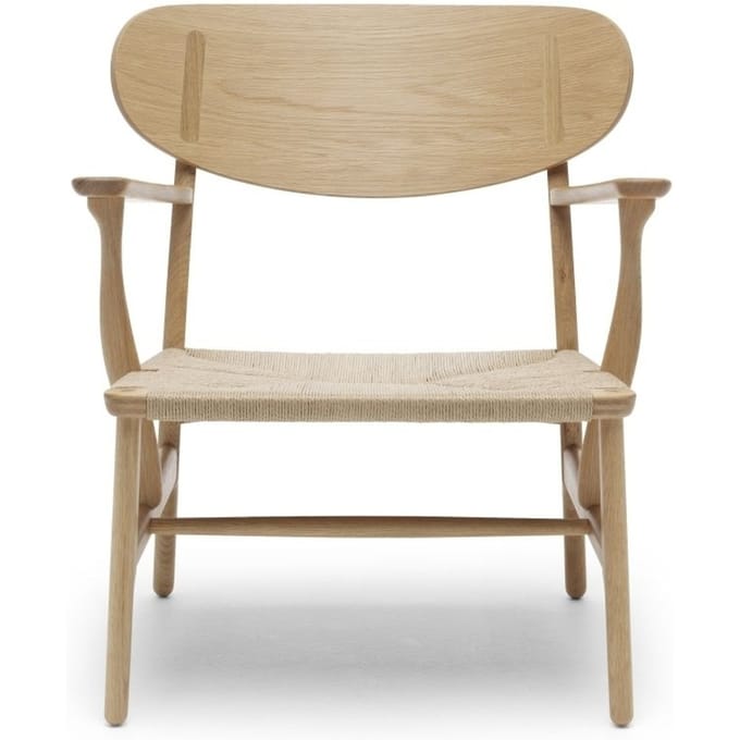 Carl Hansen & Søn - CH22 Fauteuil - eiken gezeept - Vlecht natuur - beige