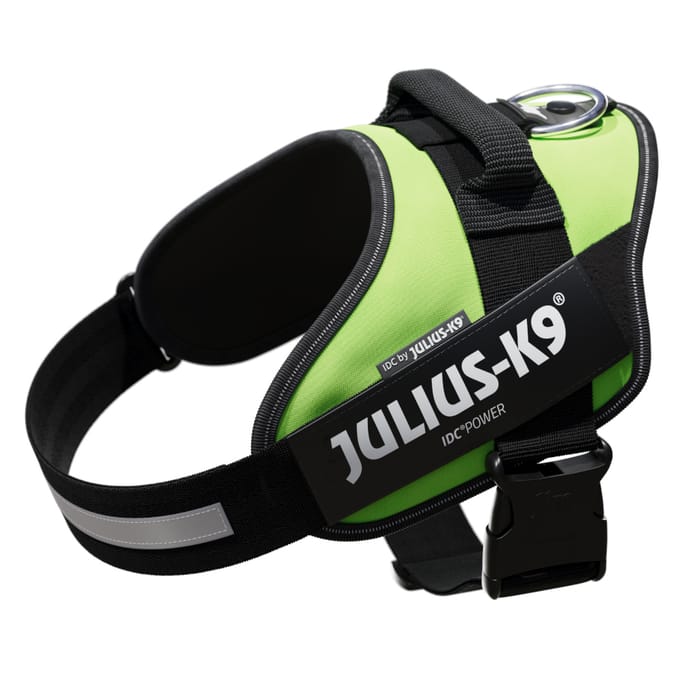 Julius-K9 IDC®-Powertuigje - Neon groen - Grootte L: borstomvang 63 - 85 cm