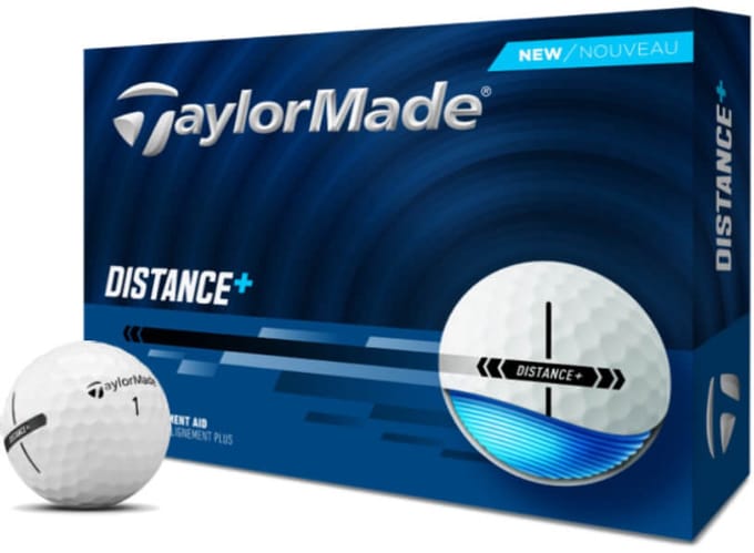 TaylorMade Distance+ Golfballen 2025 - Wit - 12 Stuks
