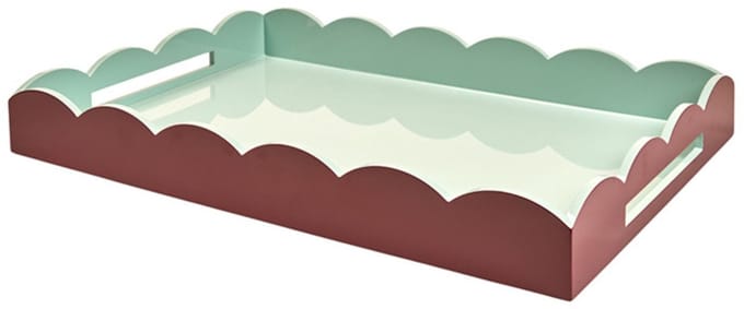 Addison Ross - Dienblad Ottomane Cherry & Eau de Nil 66x43cm - Serveerplateaus