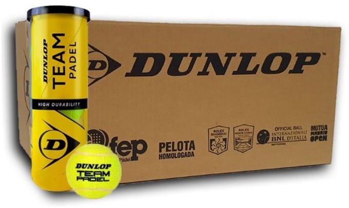 Dunlop Team - Doos 24 kokers - padelballen