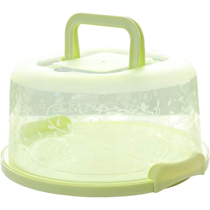 Boîte de conservation des aliments portable pour cupcakes avec poignée, boîte à gâteaux transparente vert