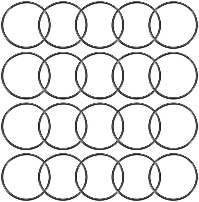 Dailygoods- O-ringen 20 Stuks - Nitrilrubber - 80 mm Buitendiameter - 74 mm Binnendiameter - 3 mm Breed - Afdichtingsset - Afdichtringen