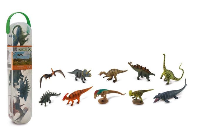 COLLECTA Figurine Mini Set - 10 Dinosaurussen - Prehistorie - Handgeschilderd - Miniatuur