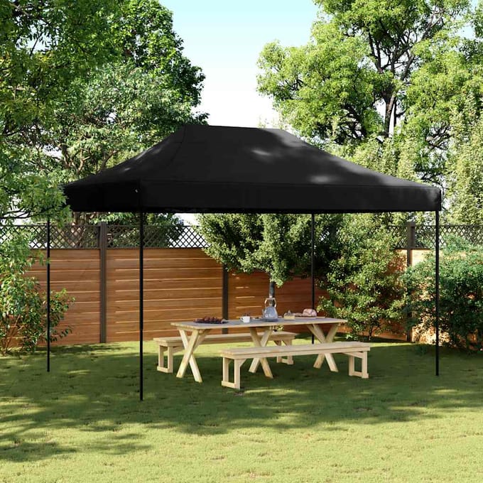 vidaXL - Partytent - inklapbaar - pop-up - 410x279x315 - cm - zwart