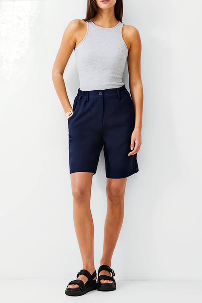 French Connection Tailored Short Dk Navy Größe: 6 | Kurze Sporthosen Outlet | Damen | Blau