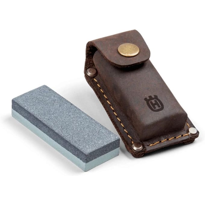 Husqvarna slijpsteen met lederen etui