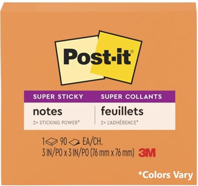 Super Sticky Notities Display 96 Stuks