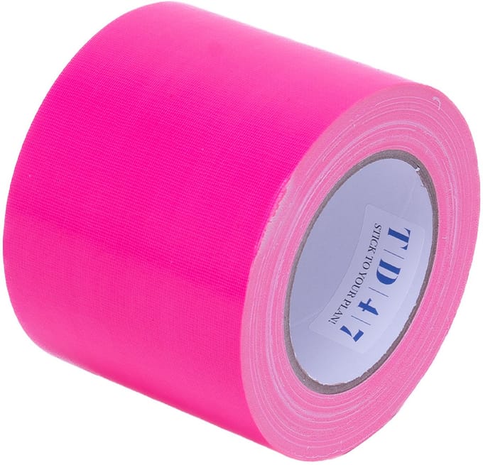 TD47 Gaffa Tape 100mm x 25m Fluor Roze