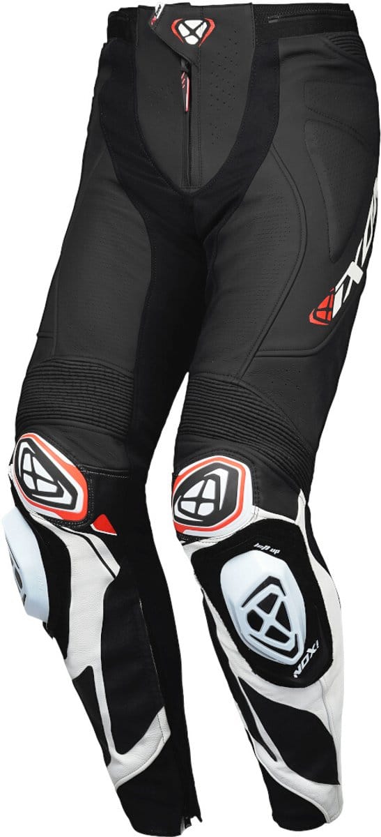 Ixon Vortex 3 PT Zwart Wit Leren Motorbroek - Broek