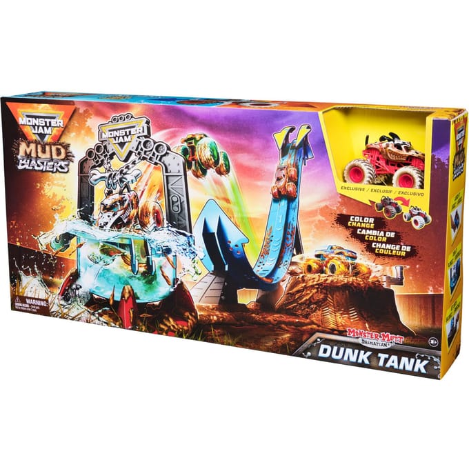 Monster Jam - Mud Blasters - Monster Mutt Dalmation Truck Wash Speelset
