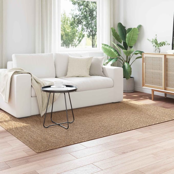 vidaXL - Binnen- - en - buitenkleed - AGIRA - Naturel - 200 - x - 140 - cm - Polyester