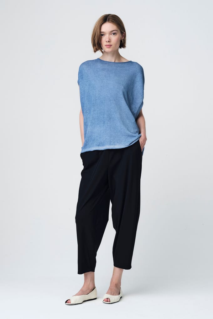 Top cotton dyed 23150 | Blue - Blue / M