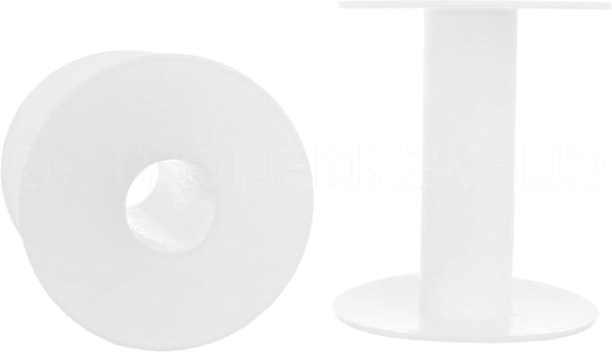 Plastic Spoelen - Lege Spoelen - Draad Opbergen - Sterk 2mm Dik - 3 Inch Hoog - Wit