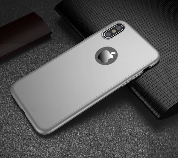 360 bescherming harde hoes + gehard glas voor iPhone X Geld