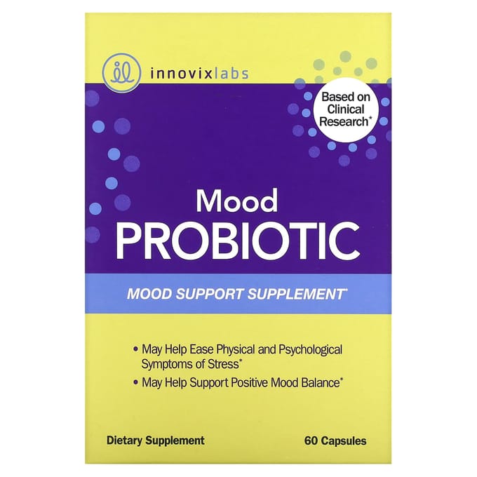 InnovixLabs, Mood Probiotic, complément alimentaire pour le soutien émotionnel, 60 capsules