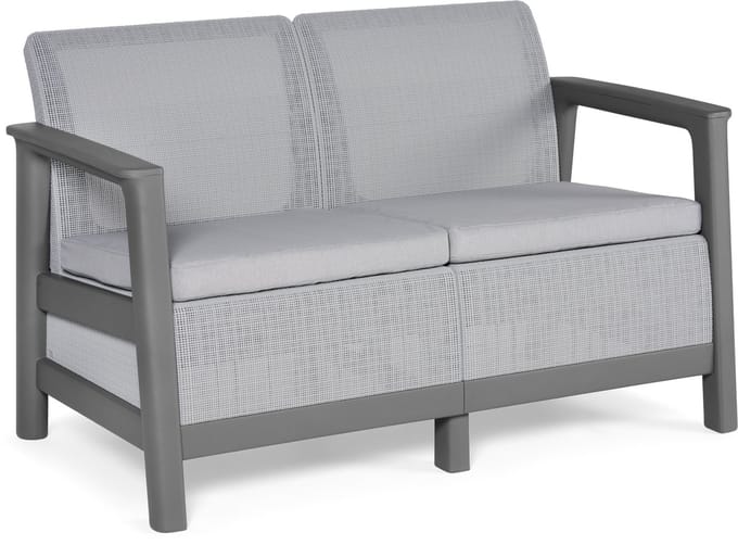 Keter Scandi Linea 2-zits Loungebank - Lichtgrijs