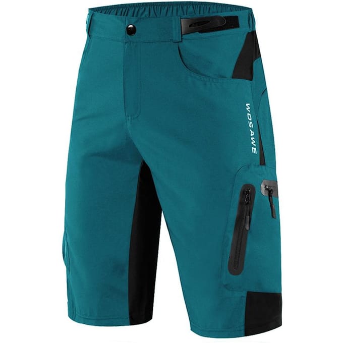 WOSAWE – short de cyclisme pour hommes, short décontracté, respirant, coupe ample, séchage rapide XL bleu