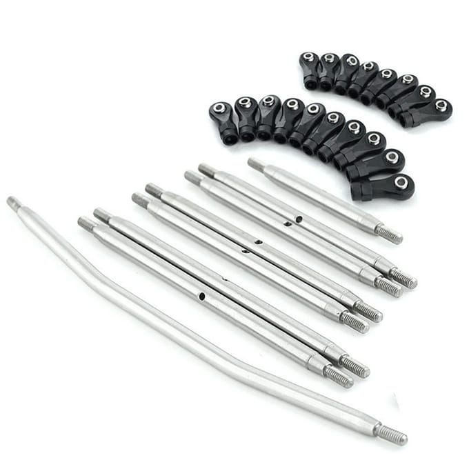 RVS Link Rod Stuurstangen Einde Balhoofd Vervanging voor Axiale RBX10 Ryft 1/10 Remote veelkleurig