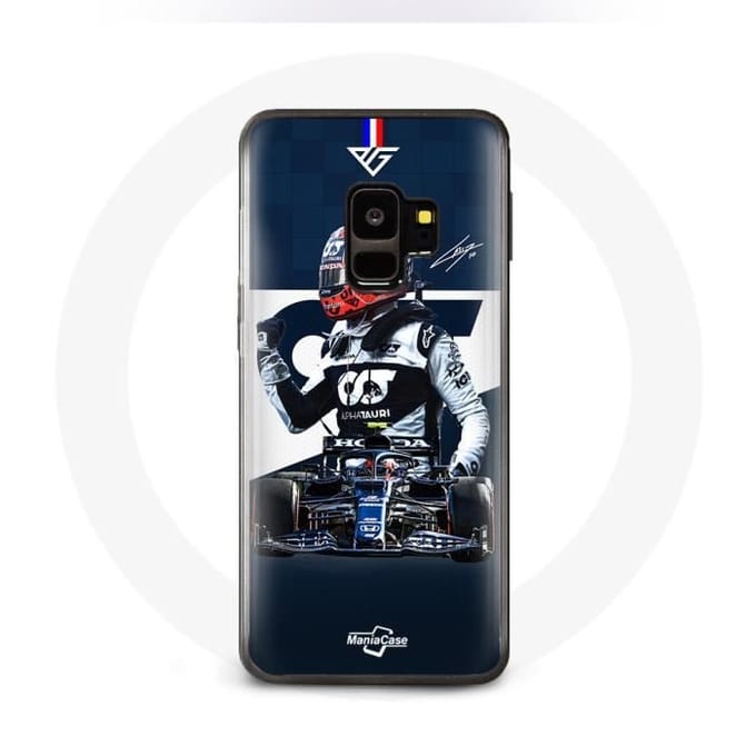 Coque pour Samsung Galaxy S9 Plus Formule 1 Max Verstappen Pilote automobile F1 Bleu
