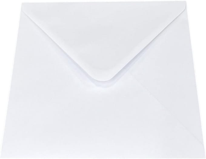 Vierkante Enveloppen Wit 184x184mm - 100gsm - 50 Stuks