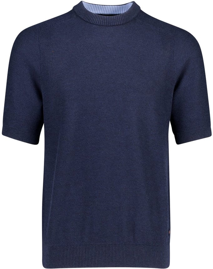 donkerblauwe Boss Orange Kencel knitted T-shirt