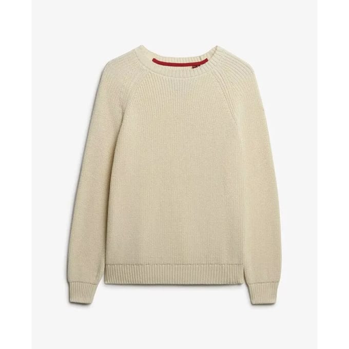 Superdry - Relaxed Ribbed Gebreide Trui - Dames - Sweaters