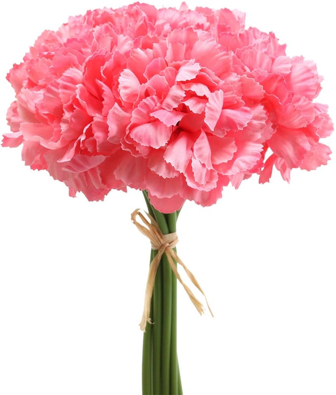 Anjer Kunst Roze 25cm 7st Kunstplant als echt!, 7 stuks